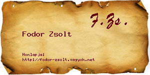 Fodor Zsolt névjegykártya